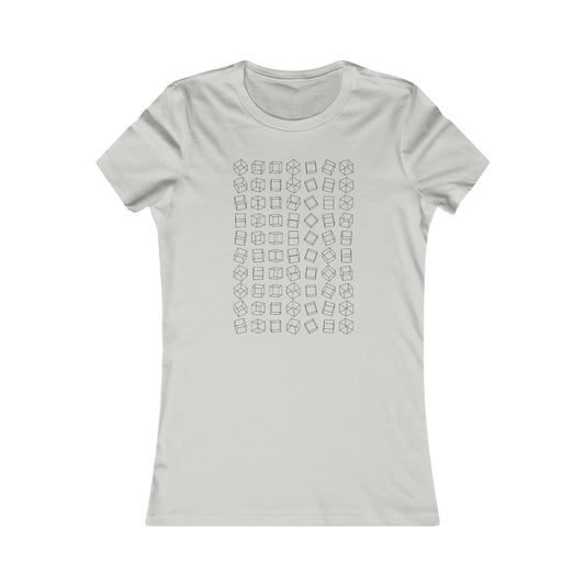 Comfy Parametric Women's T-shirt - Cube Pattern