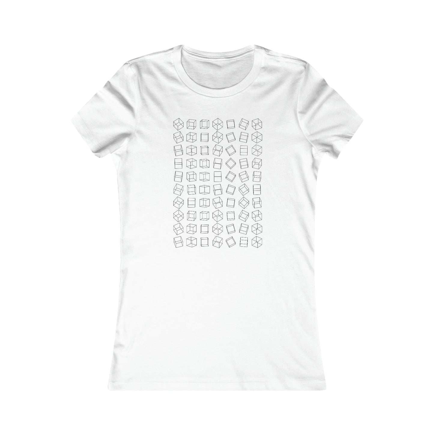 Comfy Parametric Women's T-shirt - Cube Pattern