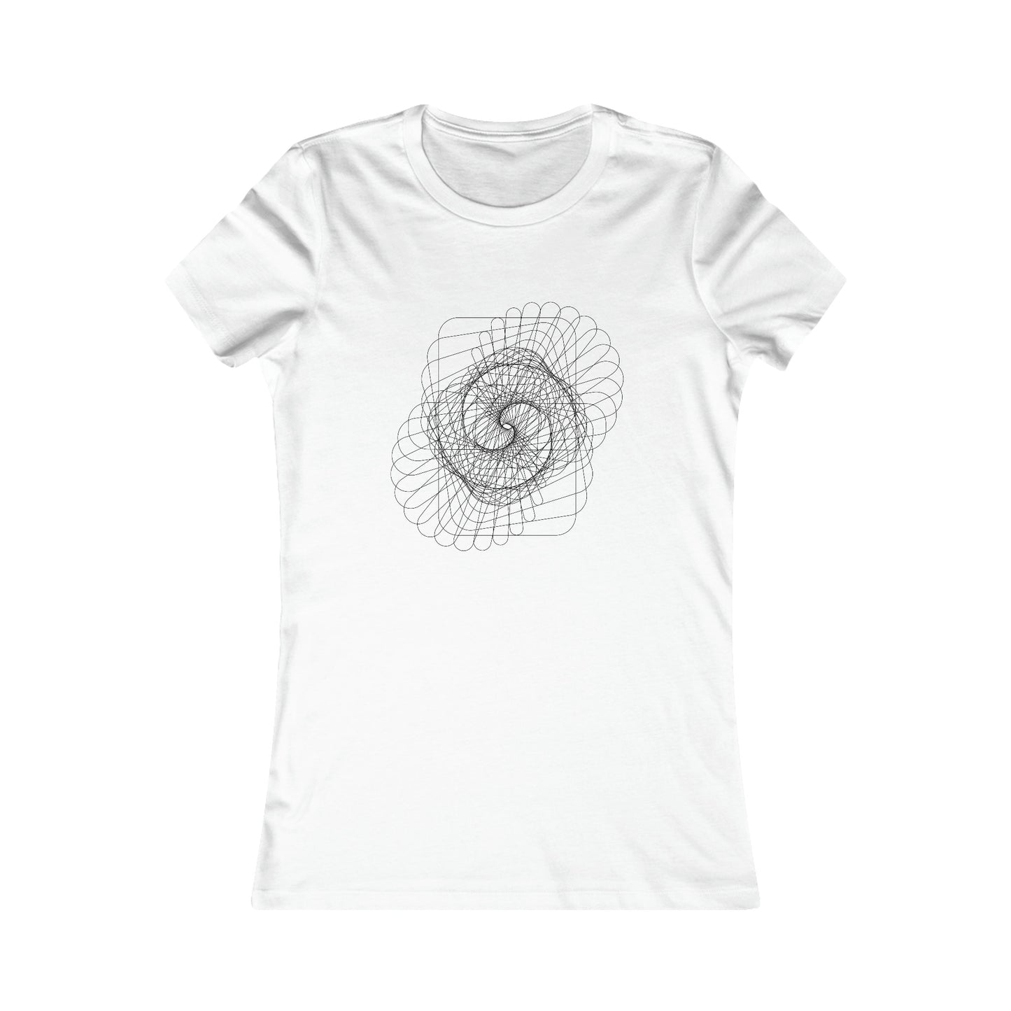 Comfy Parametric Women's T-shirt - Spiral Pattern A