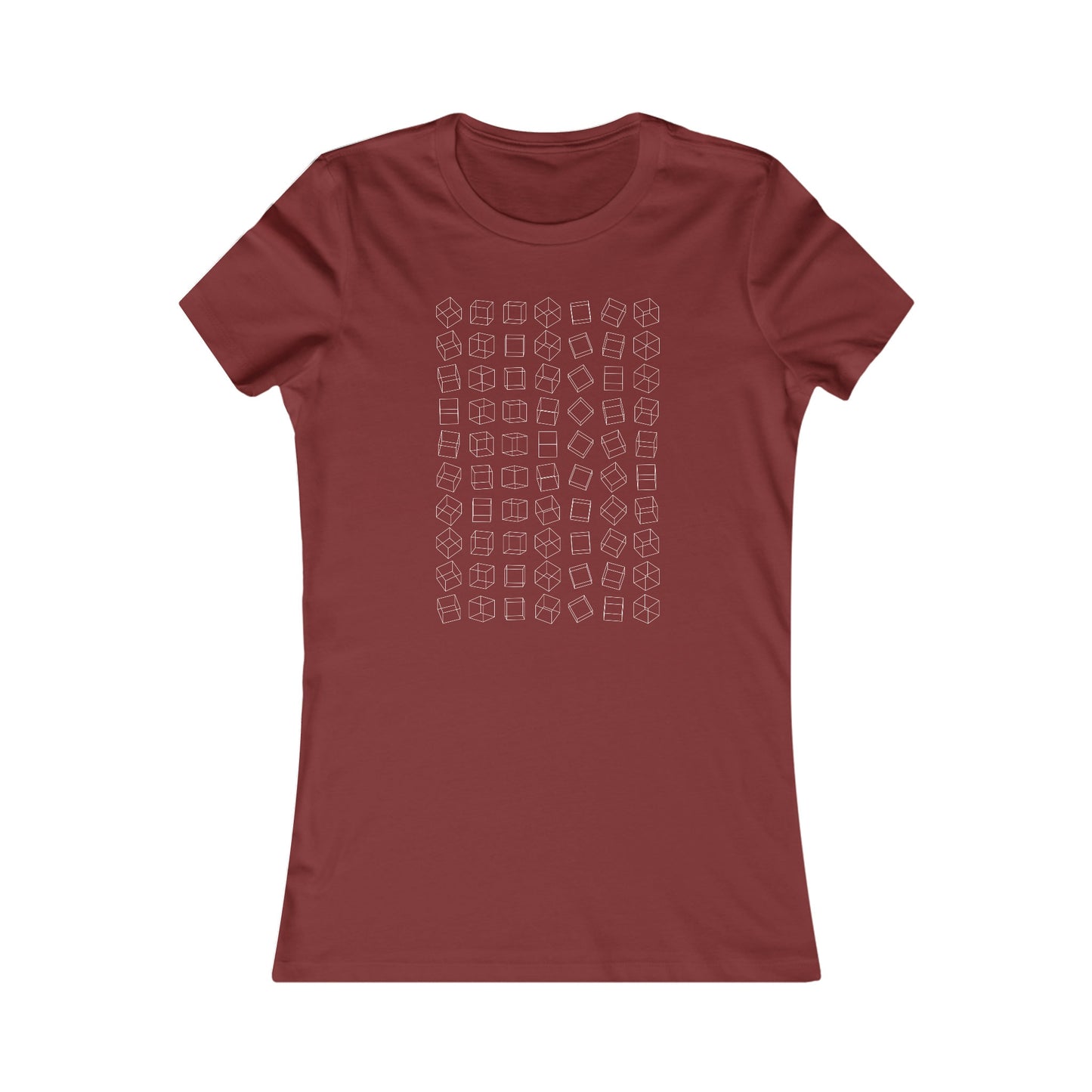 Comfy Parametric Women's T-shirt - Cube Pattern