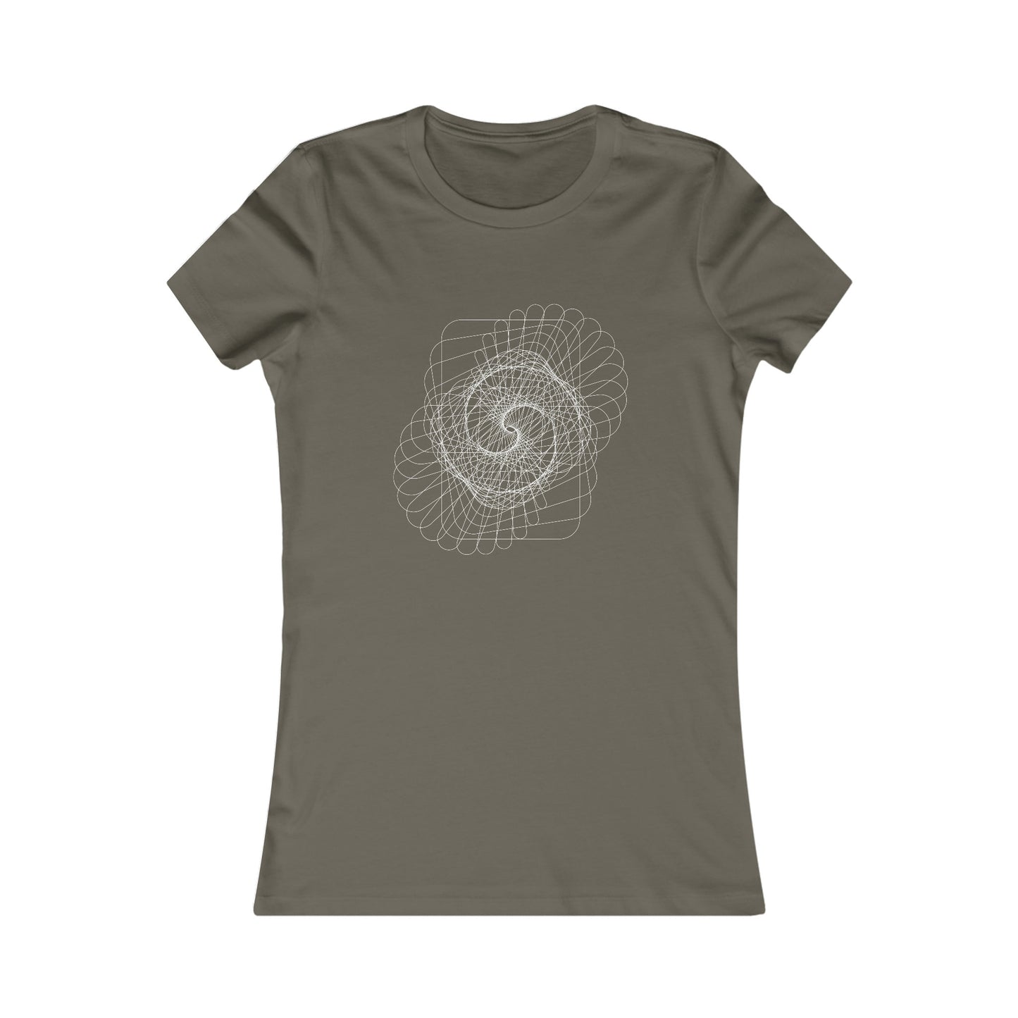 Comfy Parametric Women's T-shirt - Spiral Pattern A